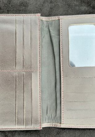 Extra Large Leather Wallet Open