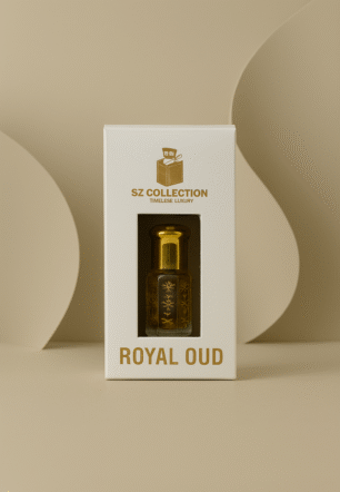 Premium Royal Oud attar by SZ Collection with Conematic background